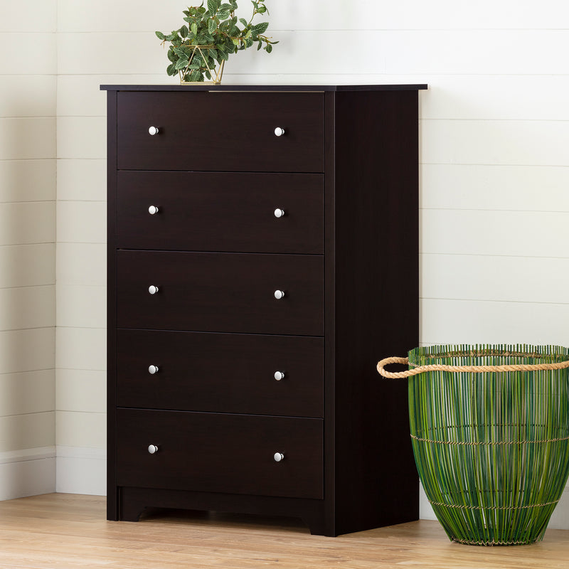 Commode 5 tiroirs Vito-Chocolat