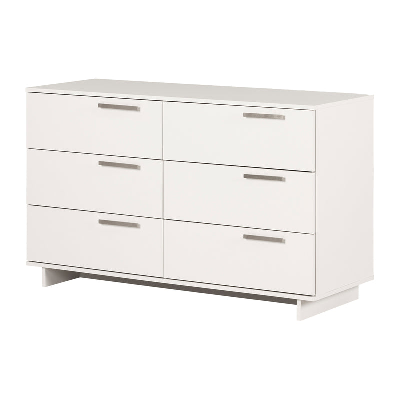 South shore gramercy 6 on sale drawer double dresser pure white