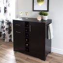 Vietti - Bar cabinet with storage - Black oak
