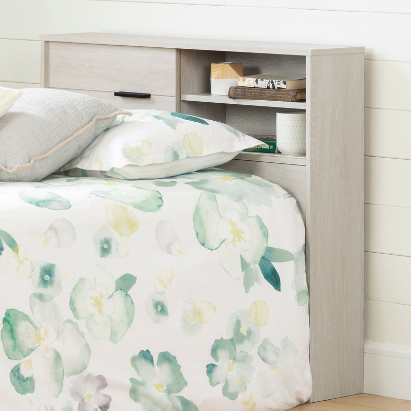Tête de lit avec rangement simple 39" Fynn - Chêne hivernal