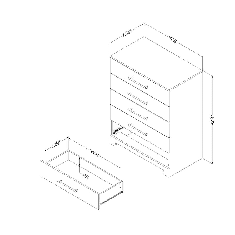 5-Drawer Chest  Primo Rustic Oak 11309
