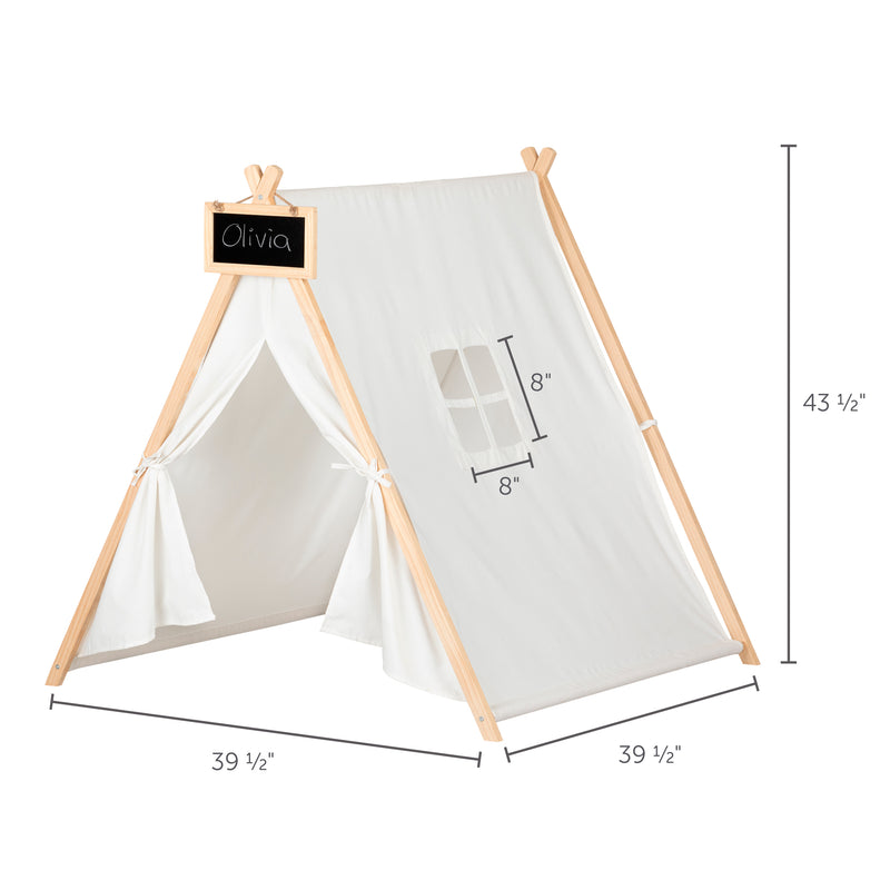 Play Tent with Chalkboard  Sweedi Organic Cotton and Pine 100369