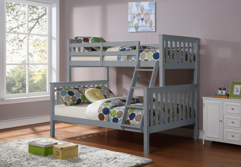 Bunk bed 39"/54" - grey