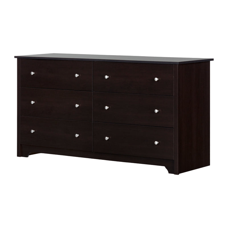 Bureau double 6 tiroirs Vito-Chocolat