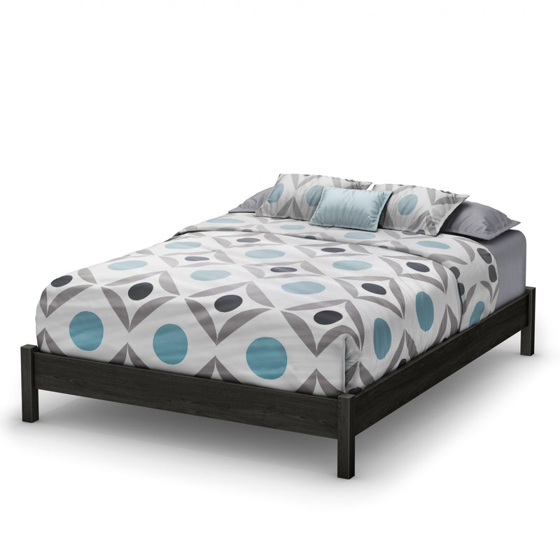 Lit plateforme sur pattes queen 60" Tao - Chêne gris