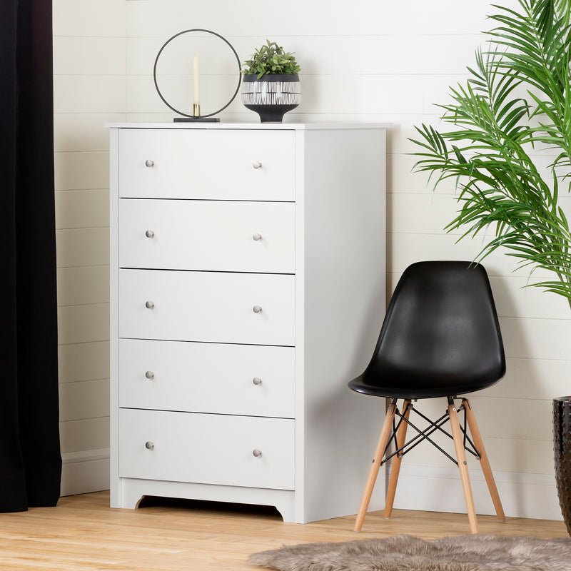 Vito - Chest of 5 drawers - Pure White
