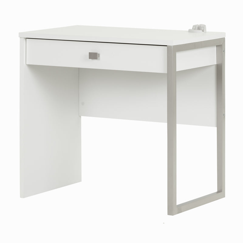 Bureau de travail 1 tiroir Interface-Blanc solide