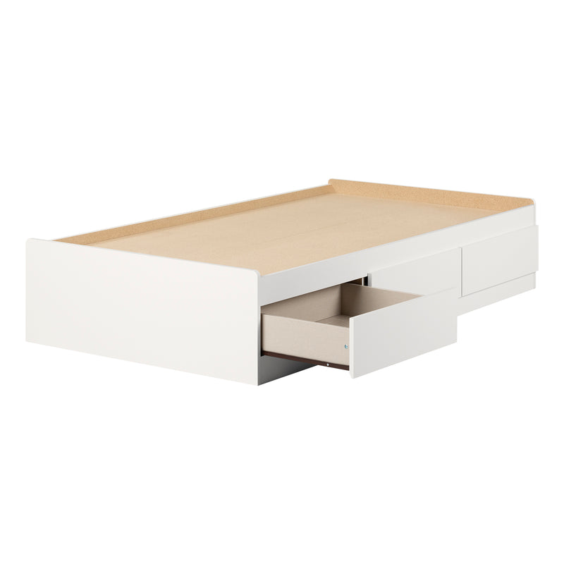 Lit matelot 39" avec tiroirs Step One - Blanc solide