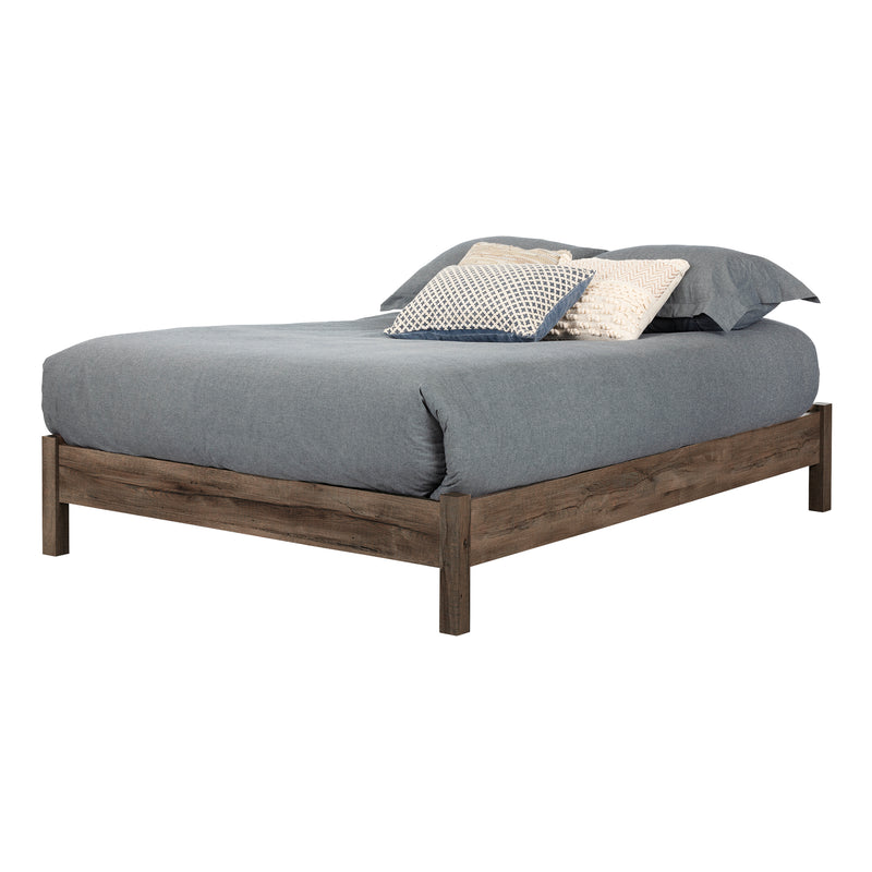 Lit plateforme double 54" Fynn - Chêne d'automne