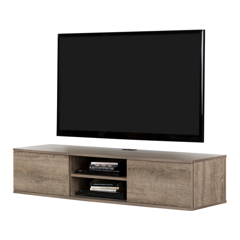 Console média murale 65" Agora - Chêne vieilli