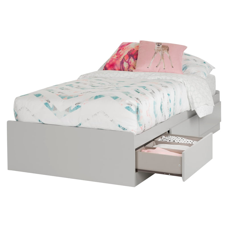 Lit matelot 3 tiroirs simple 39" Vito - Gris