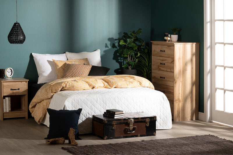Tassio 1-Drawer Nightstand - Nordic Oak