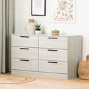 6-Drawer Double Dresser  Step One Essential Gray Oak 12233