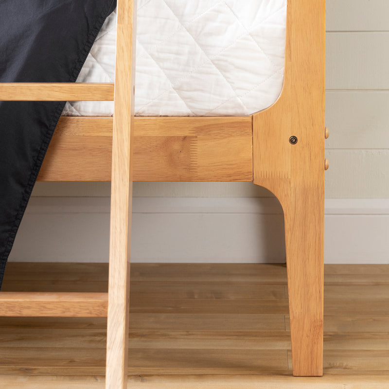Lits superposés moderne 39"/39" Bebble-Naturel et Gris