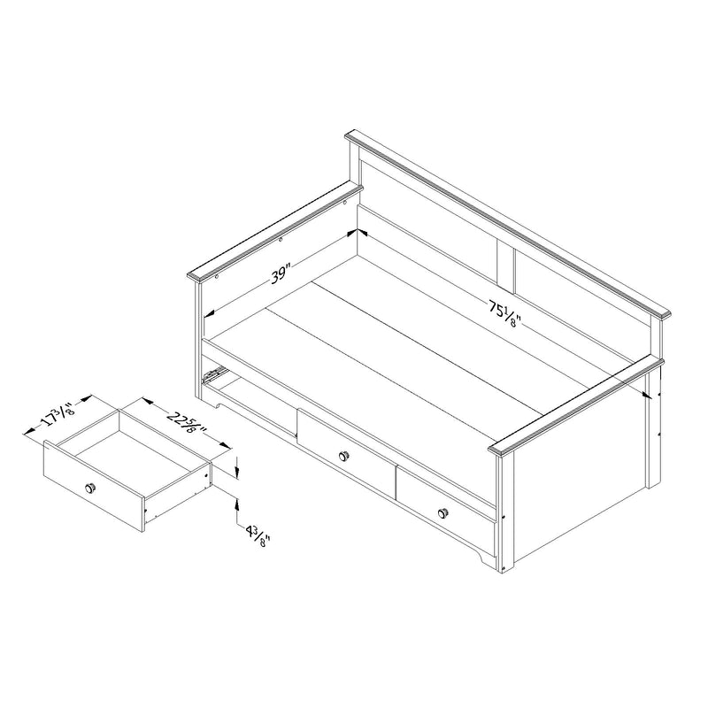 Daybed with Storage  Summer Breeze Blueberry 