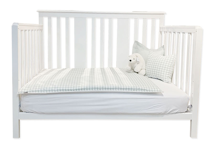 Crib with transition barrier - ADAMS - White