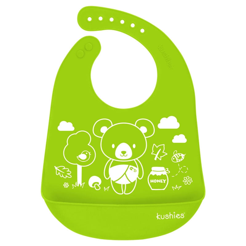 Bavoir en silicone - Silicatch - Bébé Ours