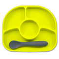 Assiette avec ventouse et cuillère Yümi - Lime — bblüv