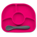 Assiette avec ventouse et cuillère Yümi - Rose — bblüv