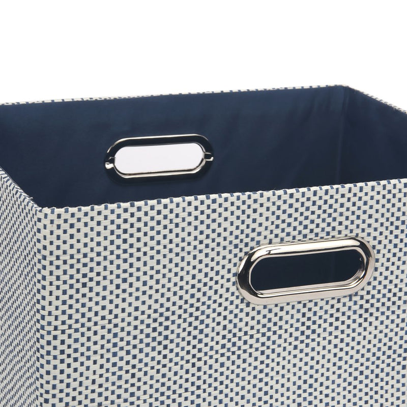 Panier de rangement - Bleu et blanc
