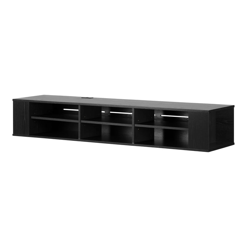 Console média murale 66" City Life - Chêne noir