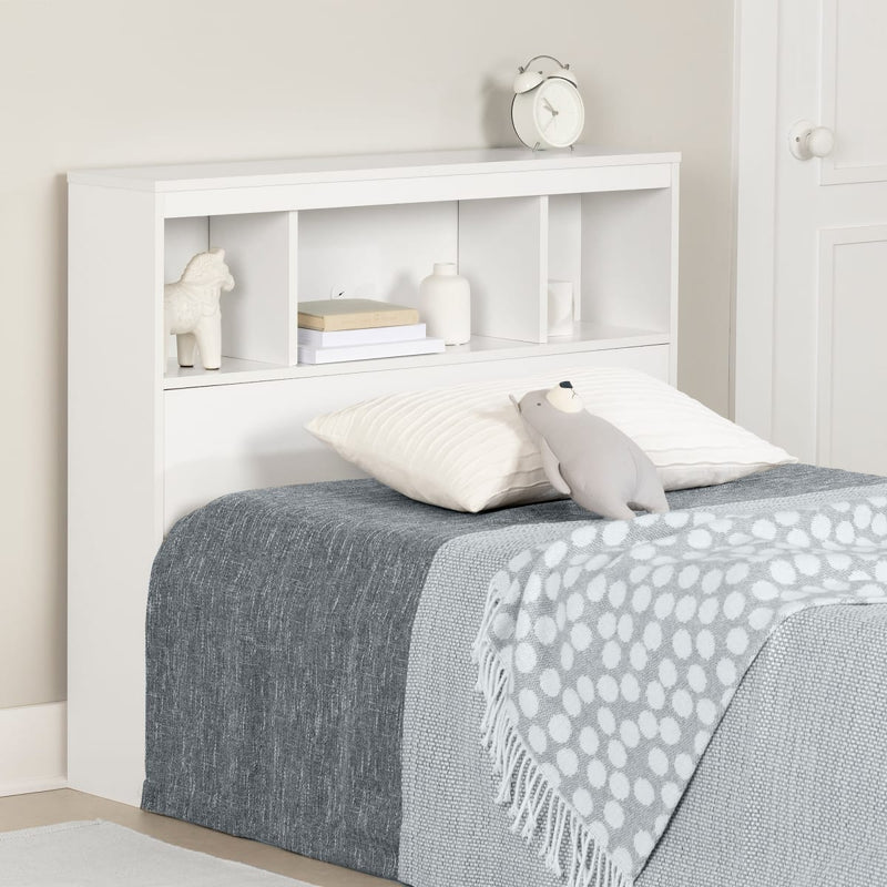 Tête de lit bibliothèque simple 39" Spark  - Blanc
