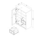 Commode à porte Savannah-Chocolat