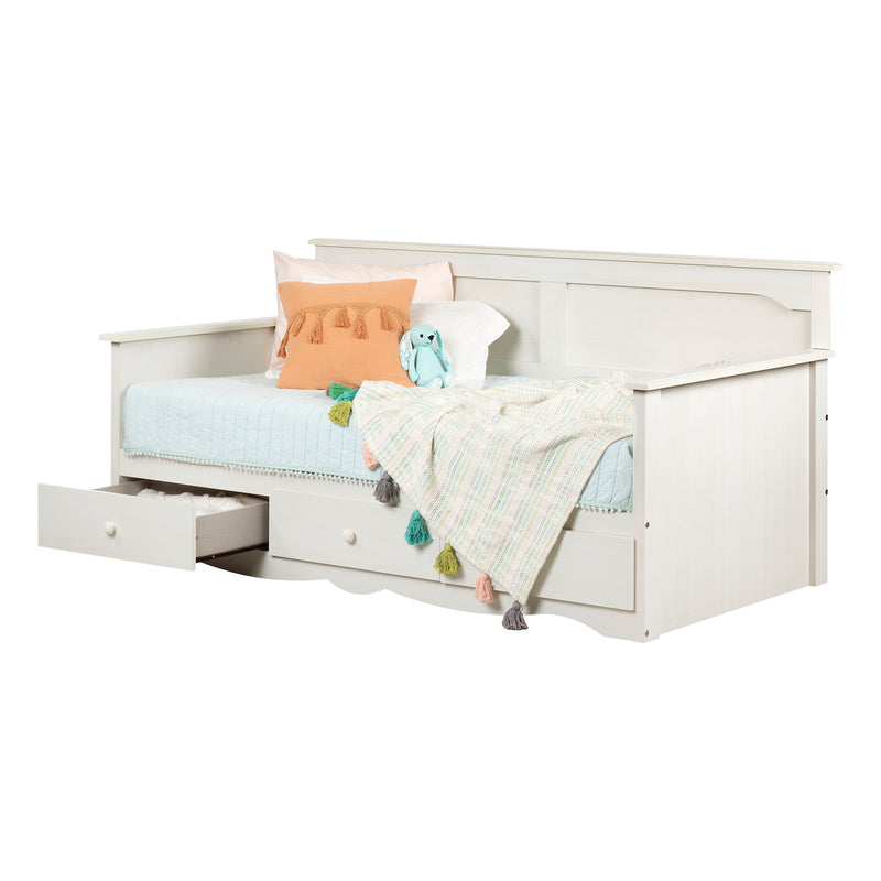 Lit divan avec rangement Summer Breeze - Blanc antique