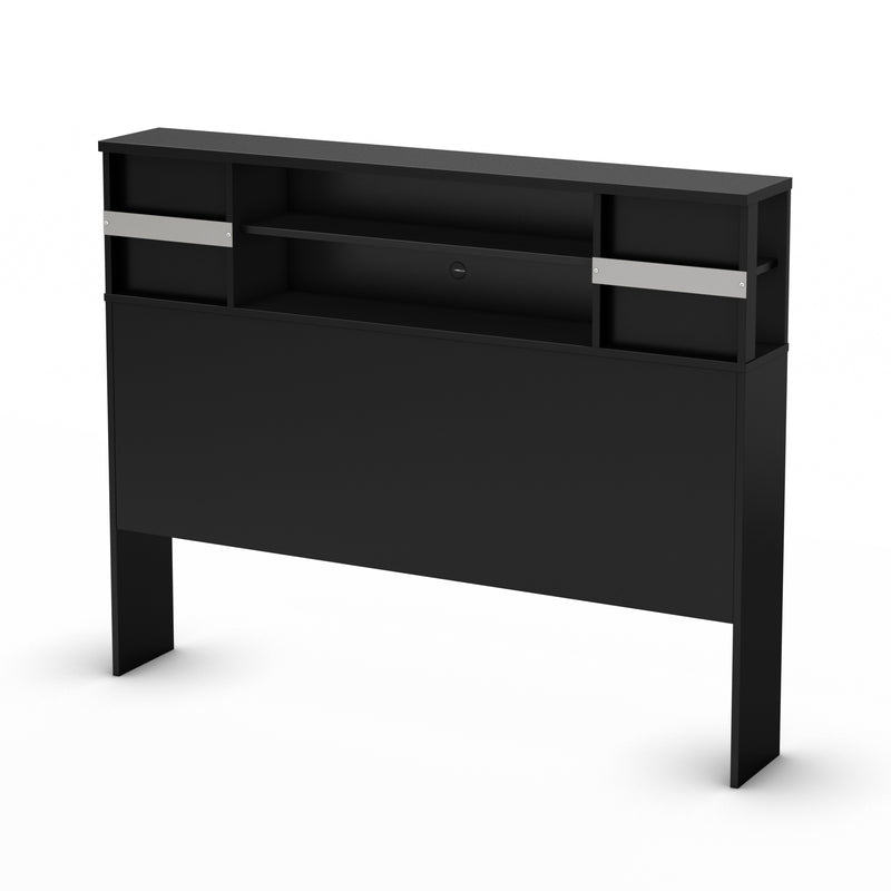 Tête de lit bibliothèque double 54" Step One - Noir solide