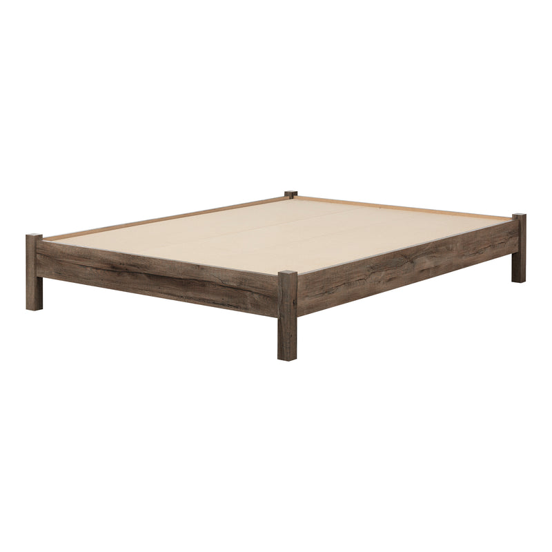 Lit plateforme double 54" Fynn - Chêne d'automne