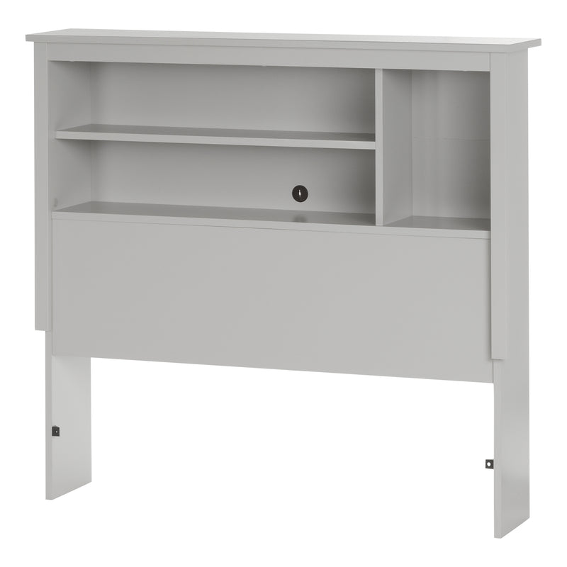 Tête de lit bibliothèque simple 39" Vito-Gris clair