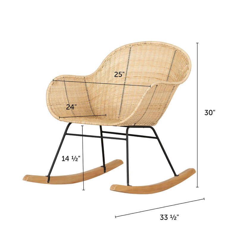 Chaise berçante Balka - Rotin