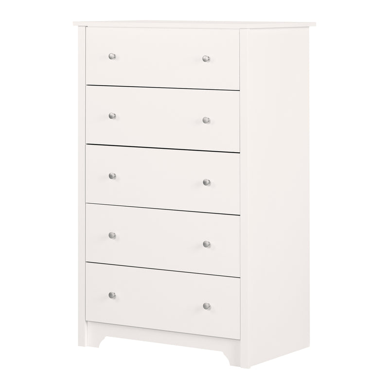 Vito - Chest of 5 drawers - Pure White