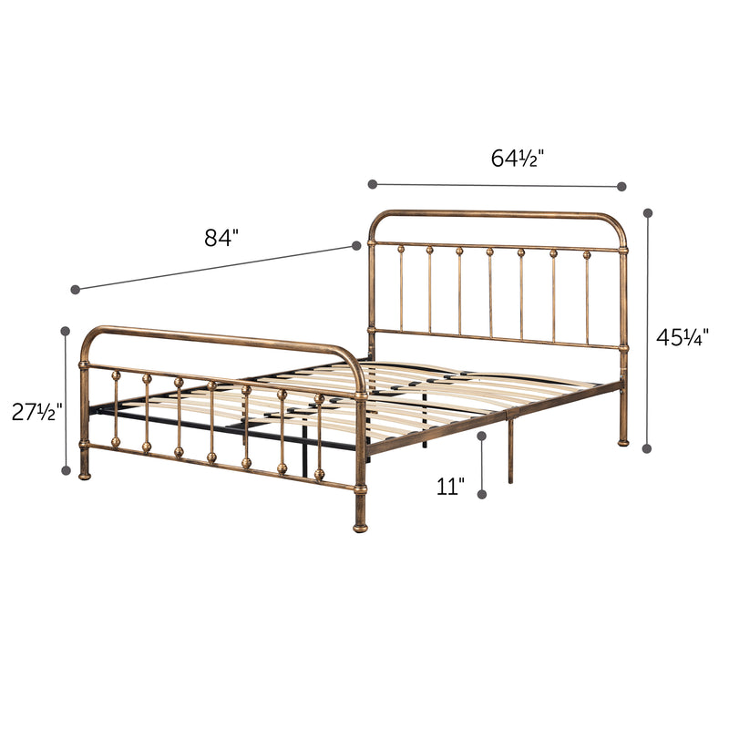 Prairie - Cottage Metal Platform Bed