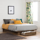 Lit plateforme avec tiroir double/queen 54"/60" Holland - Noyer naturel