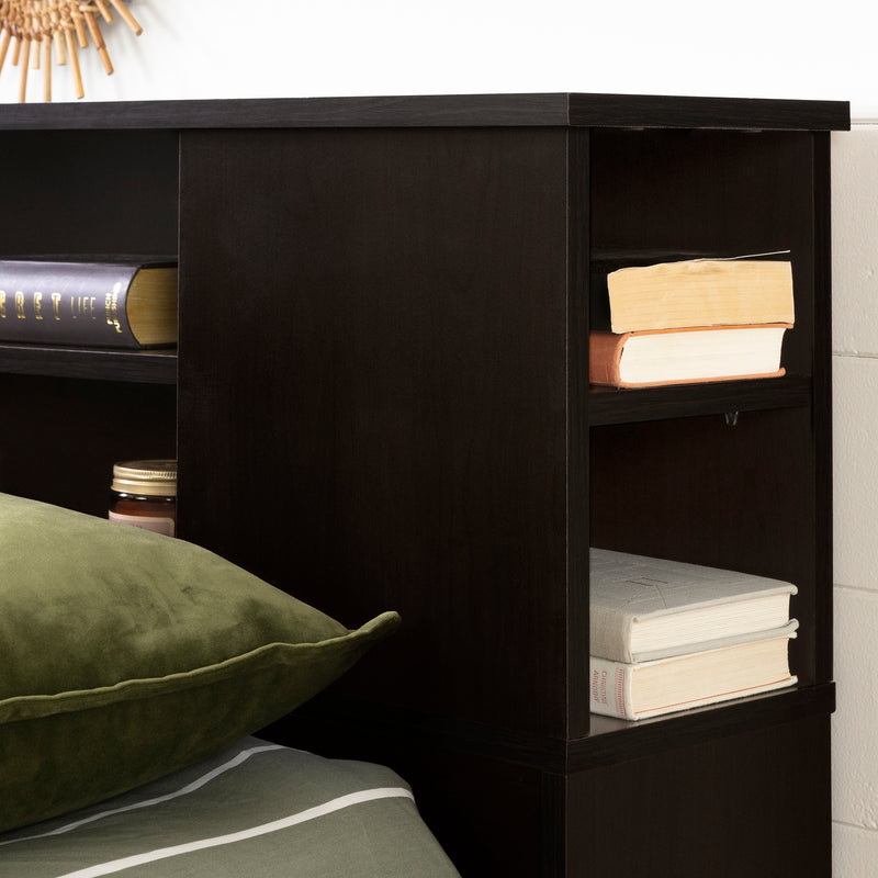 Tête de lit bibliothèque 54"/60" Vito -Chocolat