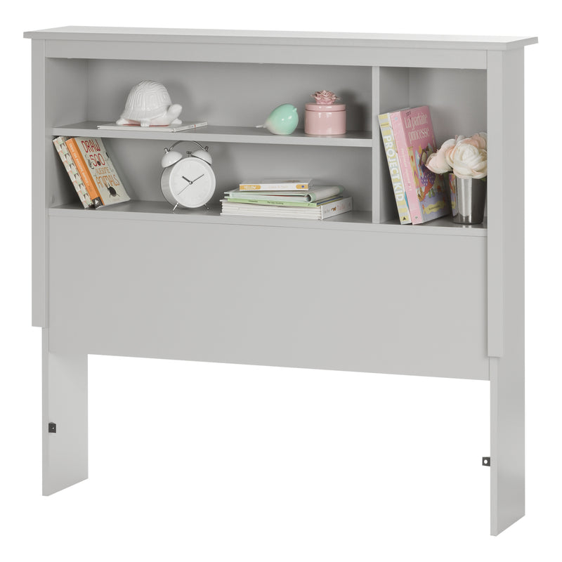 Tête de lit bibliothèque simple 39" Vito-Gris clair