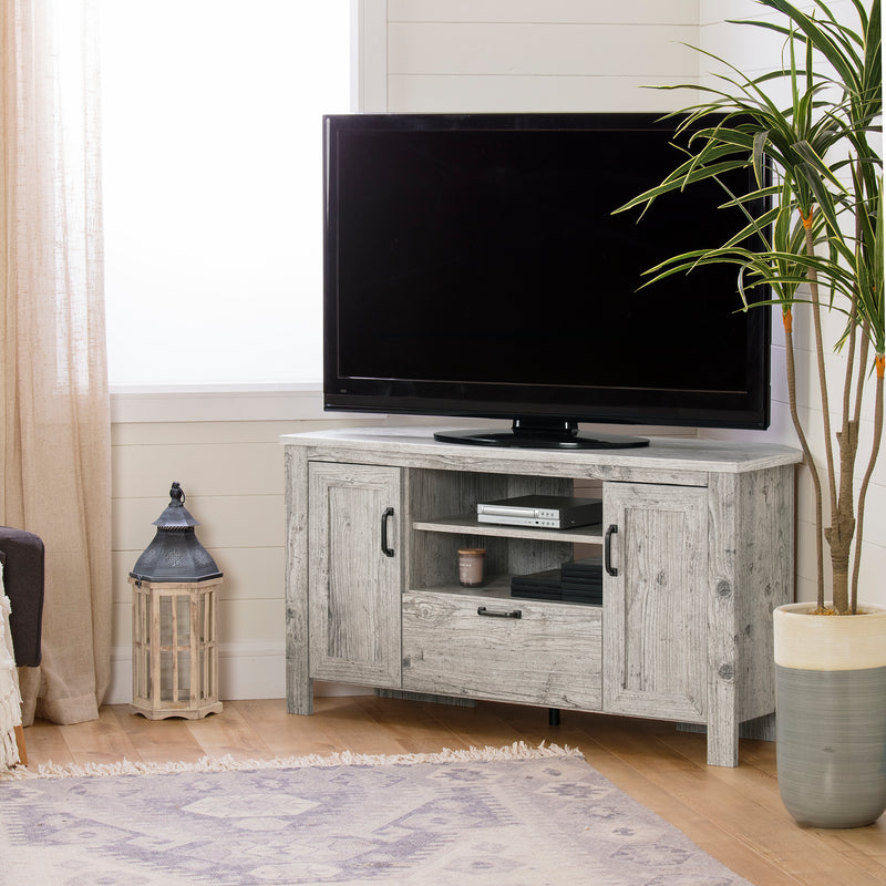 Meuble TV en coin 55" Lionel - Pin bord de mer