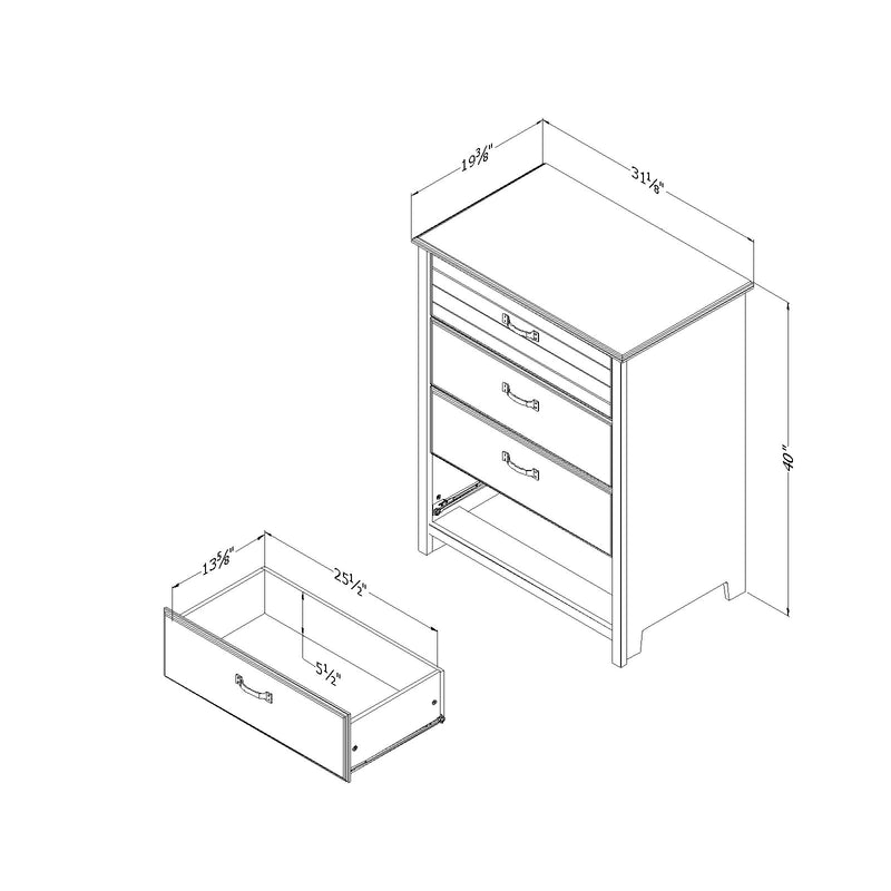 Commode 4 tiroirs Ulysses - Myrtille