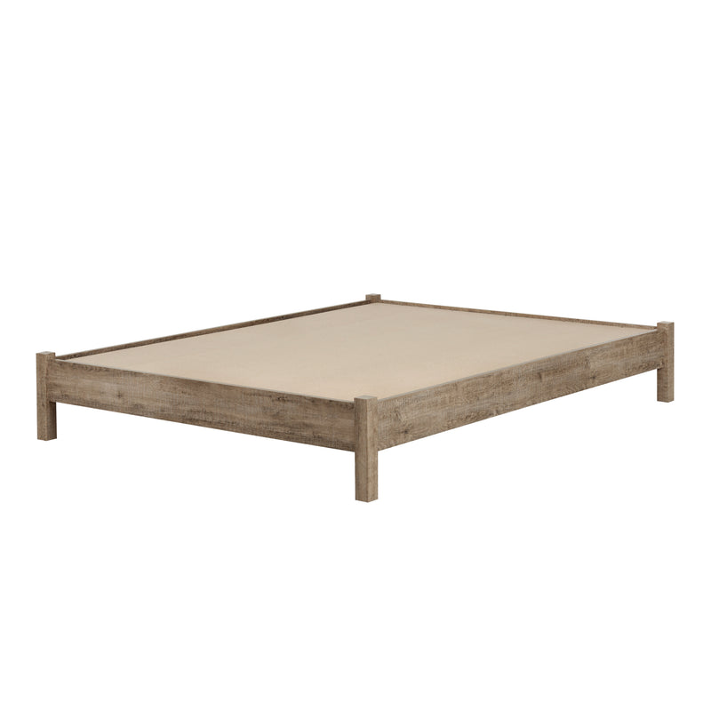 Lit plateforme double 54" Munich-Chêne vieilli
