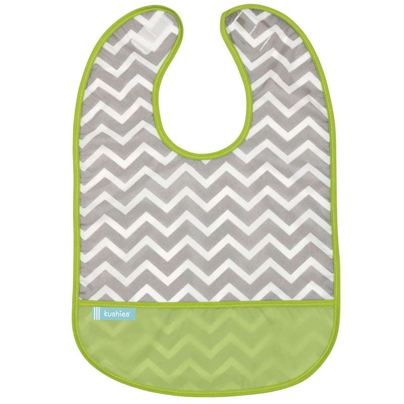 Clean Bib  - Green Chevron