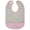 Bavoir imperméable - Chevrons rose — Kushies Baby