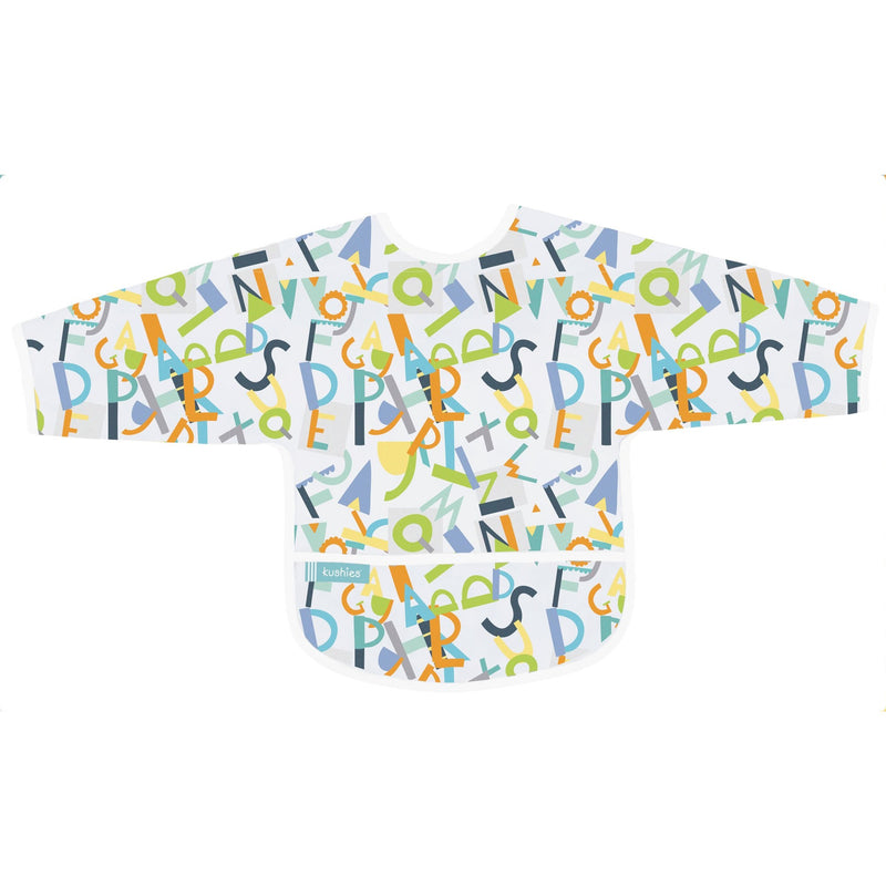Waterproof bib with sleeve - Alphabet