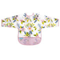Bavoir imperméable avec manches - Fleurs de jardin — Kushies Baby