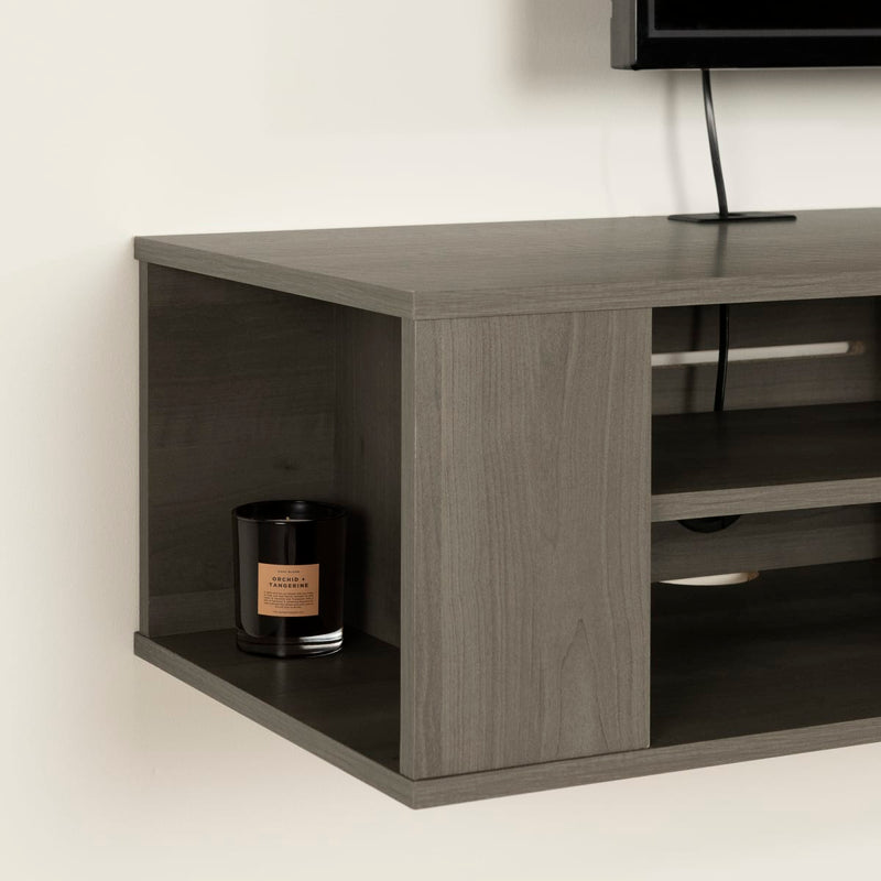 Console média murale 66" City Life - Érable cendré