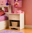 Table de chevet Crystal - Blanc solide