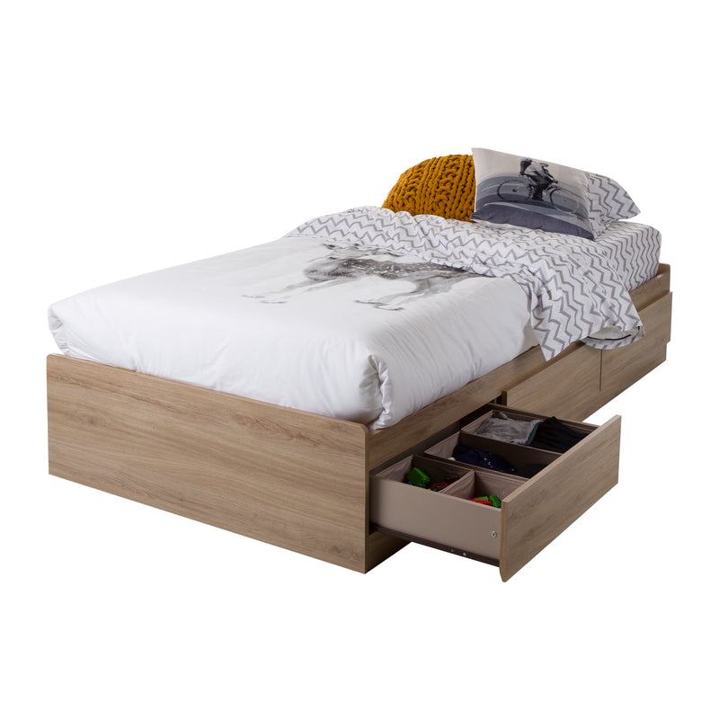 Lit matelot 3 tiroirs simple 39" Fynn - Chêne rustique