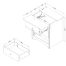 Table de nuit avec station de chargement Vito-Noir solide