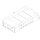 Lit plateforme avec paniers simple 39" Flexible - Chêne noir