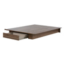 Lit plateforme avec tiroir double/queen 54"/60" Tao - Noyer naturel